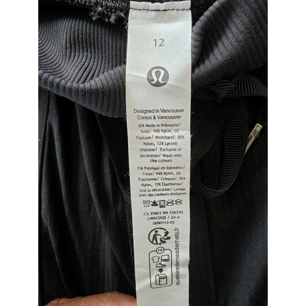 LULULEMON Dance Studio Pants Athleisure Activewear Joggers Black NWOT Size 12 - Picture 7 of 7